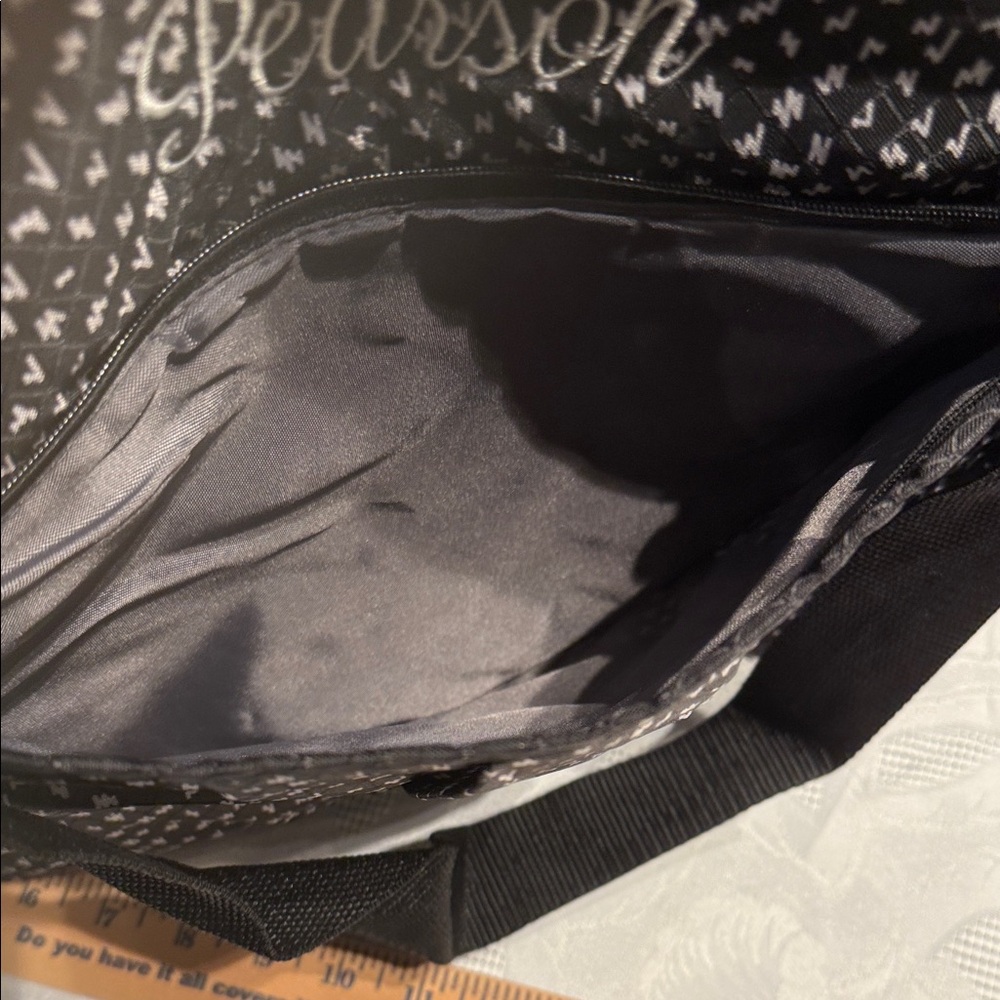 Thirty-One Gifts Utility Tote bag with a black and white pattern - Picture 8 of 15